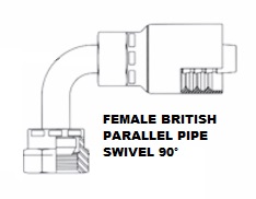 Female British Parallel Pipe Swivel 90° (5)